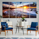 California Coastline Sunset Canvas Art for Beach House Decor by MyGreatCanvas | Canvas Wall Art Prints | Photo Prints & Wall Decor