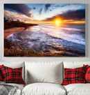 California Coastline Sunset Canvas Art for Beach House Decor by MyGreatCanvas | Canvas Wall Art Prints | Photo Prints & Wall Decor