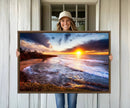 California Coastline Sunset Canvas Art for Beach House Decor by MyGreatCanvas | Canvas Wall Art Prints | Photo Prints & Wall Decor