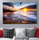California Coastline Sunset Canvas Art for Beach House Decor by MyGreatCanvas | Canvas Wall Art Prints | Photo Prints & Wall Decor