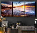 California Coastline Sunset Canvas Art for Beach House Decor by MyGreatCanvas | Canvas Wall Art Prints | Photo Prints & Wall Decor