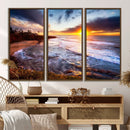 California Coastline Sunset Canvas Art for Beach House Decor by MyGreatCanvas | Canvas Wall Art Prints | Photo Prints & Wall Decor