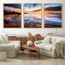 California Coastline Sunset Canvas Art for Beach House Decor by MyGreatCanvas | Canvas Wall Art Prints | Photo Prints & Wall Decor