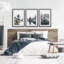 Scandi Nature Triptych. Mountain Lake Photography by Wall Art Set