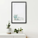 California Coastal Life Themed Print. Blue Lifeguard Hut by Wall Art Set