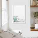 California Coastal Life Themed Print. Blue Lifeguard Hut by Wall Art Set