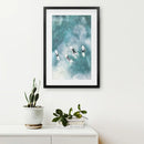 California Surfers Wall Art Print. Aerial Blue Ocean Waves by Wall Art Set