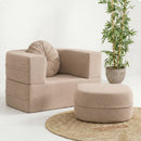 Calina Foldable Lounge Chair & Sofa Bed – Beige
