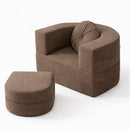 Calina Foldable Lounge Chair & Sofa Bed – Brown