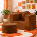 Calina Foldable Lounge Chair & Sofa Bed – Terracotta