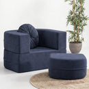 Calina Foldable Lounge Chair & Sofa Bed – Indigo Blue