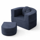 Calina Foldable Lounge Chair & Sofa Bed – Indigo Blue