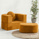 Calina Foldable Lounge Chair & Sofa Bed – Mustard