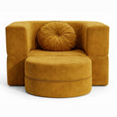Calina Foldable Lounge Chair & Sofa Bed – Mustard