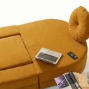 Calina Foldable Lounge Chair & Sofa Bed – Mustard