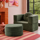 Calina Foldable Lounge Chair & Sofa Bed – Green