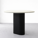 Wave Dining Table – Black & Cream