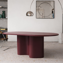 Wave Dining Table – Burgundy