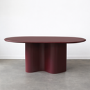 Wave Dining Table – Burgundy