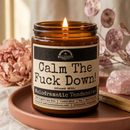 Malicious Women Co. Calm The Fuck Down 9 oz Funny Soy Candle Clean Burning | Long Lasting, Sarcastic Gift | Home Fragrance Candle by Malicious Women Co.