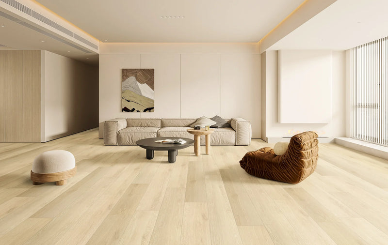 Calypso Tan Micro Bevel Matte 9.25"x60" Waterproof Laminate Flooring 12mm - Linea