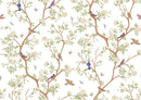 Vintage Chinoiserie Bird Wallpaper | Camellia Blossom Tree Wallpaper