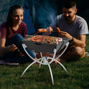 3-in-1 Camping Campfire Grill with Stainless Steel Grills Carrying Bag & Gloves by DirectDeals