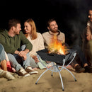 3-in-1 Camping Campfire Grill with Stainless Steel Grills Carrying Bag & Gloves by DirectDeals