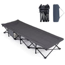 Camping Cot with Padded Pillow and Storage Pouch - Gray