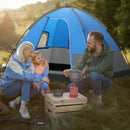 3 Person Outdoor Camping Tent with Removable Floor Mat for Camping Hiking Traveling-Blue by LJGDeals