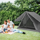 Pop-up Camping Tent for 2-3 People with Carry Bag and Rainfly for Backpacking Hiking Trip-Gray by LJGDeals