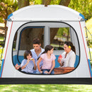 5 Person Camping Tent with Mesh Windows and Carrying Bag for Camping Hiking Traveling-White by LJGDeals