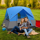3 Person Outdoor Camping Tent with Removable Floor Mat for Camping Hiking Traveling-Blue by DirectDeals