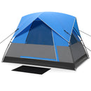 3 Person Outdoor Camping Tent with Removable Floor Mat for Camping Hiking Traveling-Blue by DirectDeals