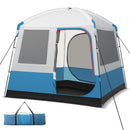 5 Person Camping Tent with Mesh Windows and Carrying Bag for Camping Hiking Traveling-White by LJGDeals