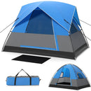 3 Person Outdoor Camping Tent with Removable Floor Mat for Camping Hiking Traveling-Blue by LJGDeals