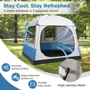 5 Person Camping Tent with Mesh Windows and Carrying Bag for Camping Hiking Traveling-White by LJGDeals
