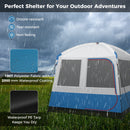 5 Person Camping Tent with Mesh Windows and Carrying Bag for Camping Hiking Traveling-White by LJGDeals