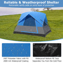 3 Person Outdoor Camping Tent with Removable Floor Mat for Camping Hiking Traveling-Blue by DirectDeals