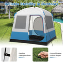 5 Person Camping Tent with Mesh Windows and Carrying Bag for Camping Hiking Traveling-White by LJGDeals