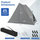Pop-up Camping Tent for 2-3 People with Carry Bag and Rainfly for Backpacking Hiking Trip-Gray by LJGDeals