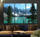 Canadian Rockies Moraine Lake Landscape Canvas Print, by MyGreatCanvas | Canvas Wall Art Prints | Photo Prints & Wall Decor