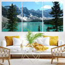 Canadian Rockies Moraine Lake Landscape Canvas Print, by MyGreatCanvas | Canvas Wall Art Prints | Photo Prints & Wall Decor