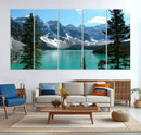 Canadian Rockies Moraine Lake Landscape Canvas Print, by MyGreatCanvas | Canvas Wall Art Prints | Photo Prints & Wall Decor