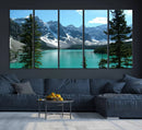 Canadian Rockies Moraine Lake Landscape Canvas Print, by MyGreatCanvas | Canvas Wall Art Prints | Photo Prints & Wall Decor