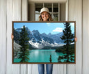 Canadian Rockies Moraine Lake Landscape Canvas Print, by MyGreatCanvas | Canvas Wall Art Prints | Photo Prints & Wall Decor