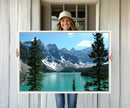 Canadian Rockies Moraine Lake Landscape Canvas Print, by MyGreatCanvas | Canvas Wall Art Prints | Photo Prints & Wall Decor