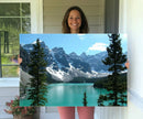 Canadian Rockies Moraine Lake Landscape Canvas Print, by MyGreatCanvas | Canvas Wall Art Prints | Photo Prints & Wall Decor