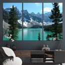 Canadian Rockies Moraine Lake Landscape Canvas Print, by MyGreatCanvas | Canvas Wall Art Prints | Photo Prints & Wall Decor