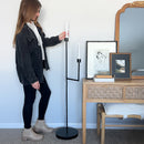 50 Inch Black Iron Floor Candelabra